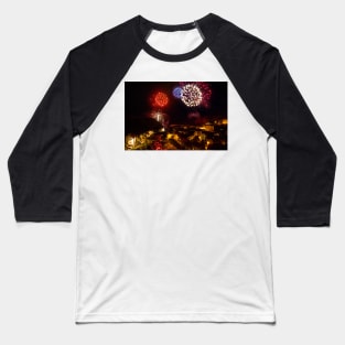 Staithes Fireworks Baseball T-Shirt